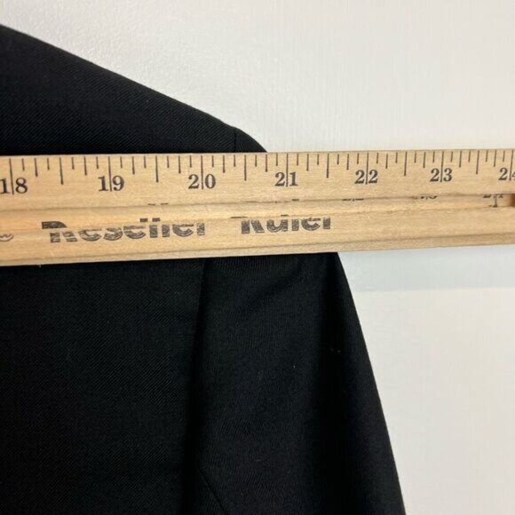 Vintage De Verli Paris Mens 46R Black Super Fine Merino Wool Blazer Suit Jacket - Picture 10 of 12